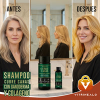 Kit Shampoo Cubre Canas con Ganoderma y Colágeno
