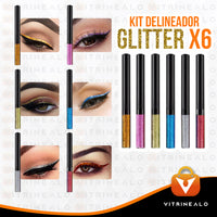 KIT DE DELINEADORES LÍQUIDOS FLUORESCENTES, ESCARCHADOS Y MATE